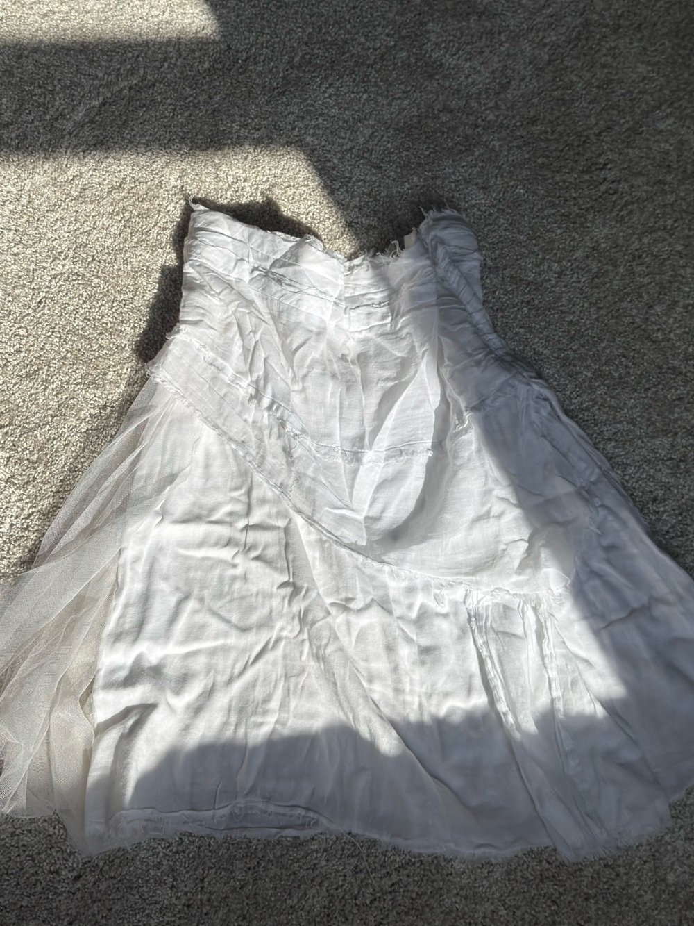 Lulumari White Tulle Bohemian Layered Skirt
